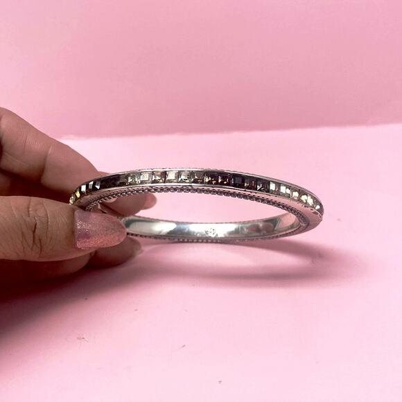 Brighton Color Ice Swarovski Crystals Spectrum Hinged Bangle - Picture 4 of 4